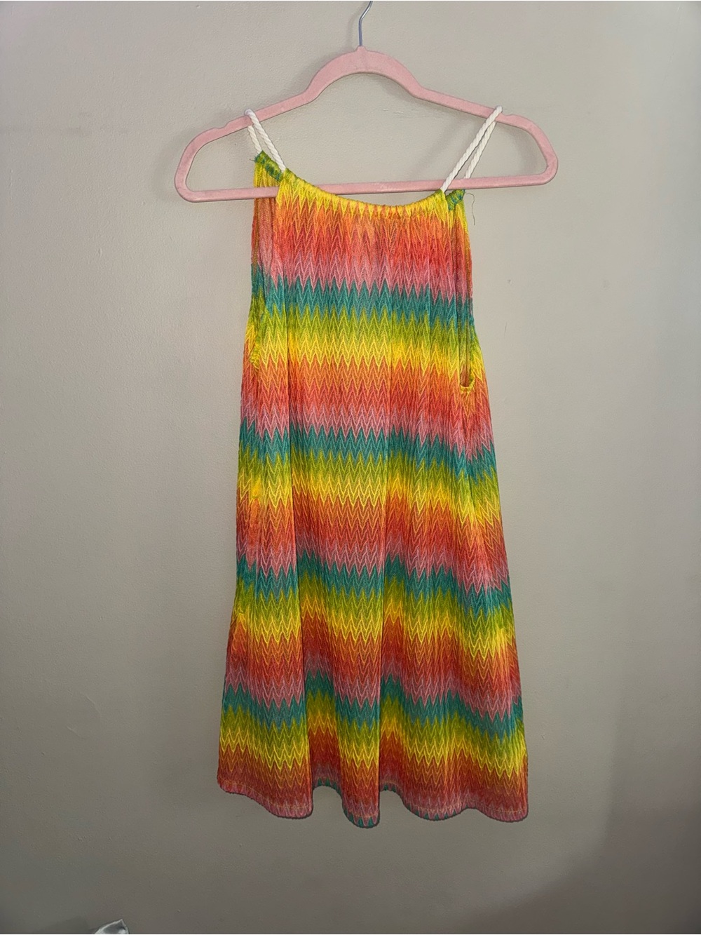 C&C California Multicolor Chevron Swim Coverup Dress